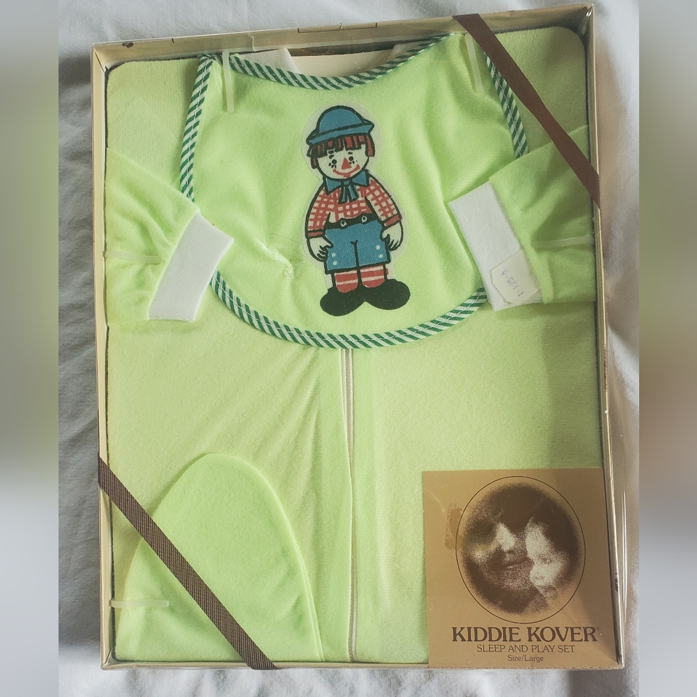 Kiddie Kover Sleep Play Set Vtg Raggedy Andy Jayvee Sz Large (14-19 Lbs) NIB